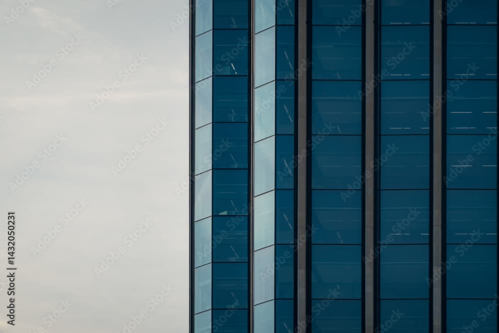Modern institutional office tower facade